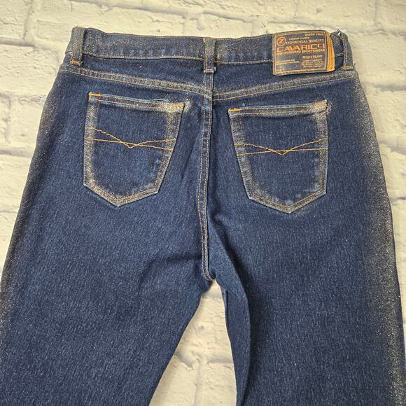 Y2k Dark Wash Glitter Jeans by Z Cavaricci size 7 - Picture 3 of 15
